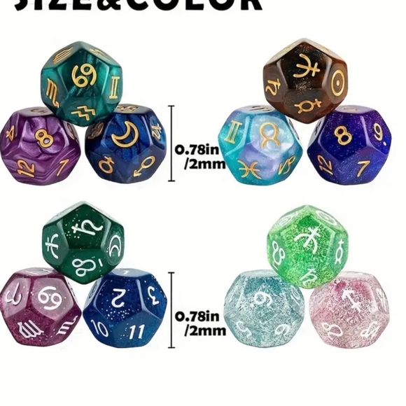 New Fortune Telling Dice Set - Picture 2 of 6